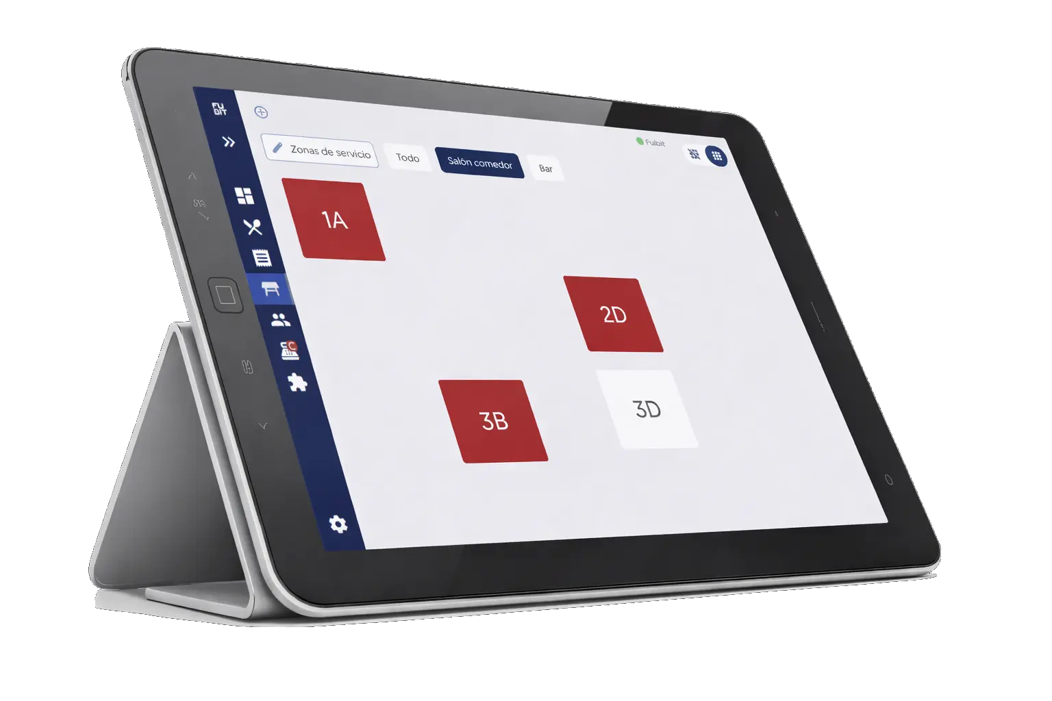 Visual management of occupied and available tables in real time